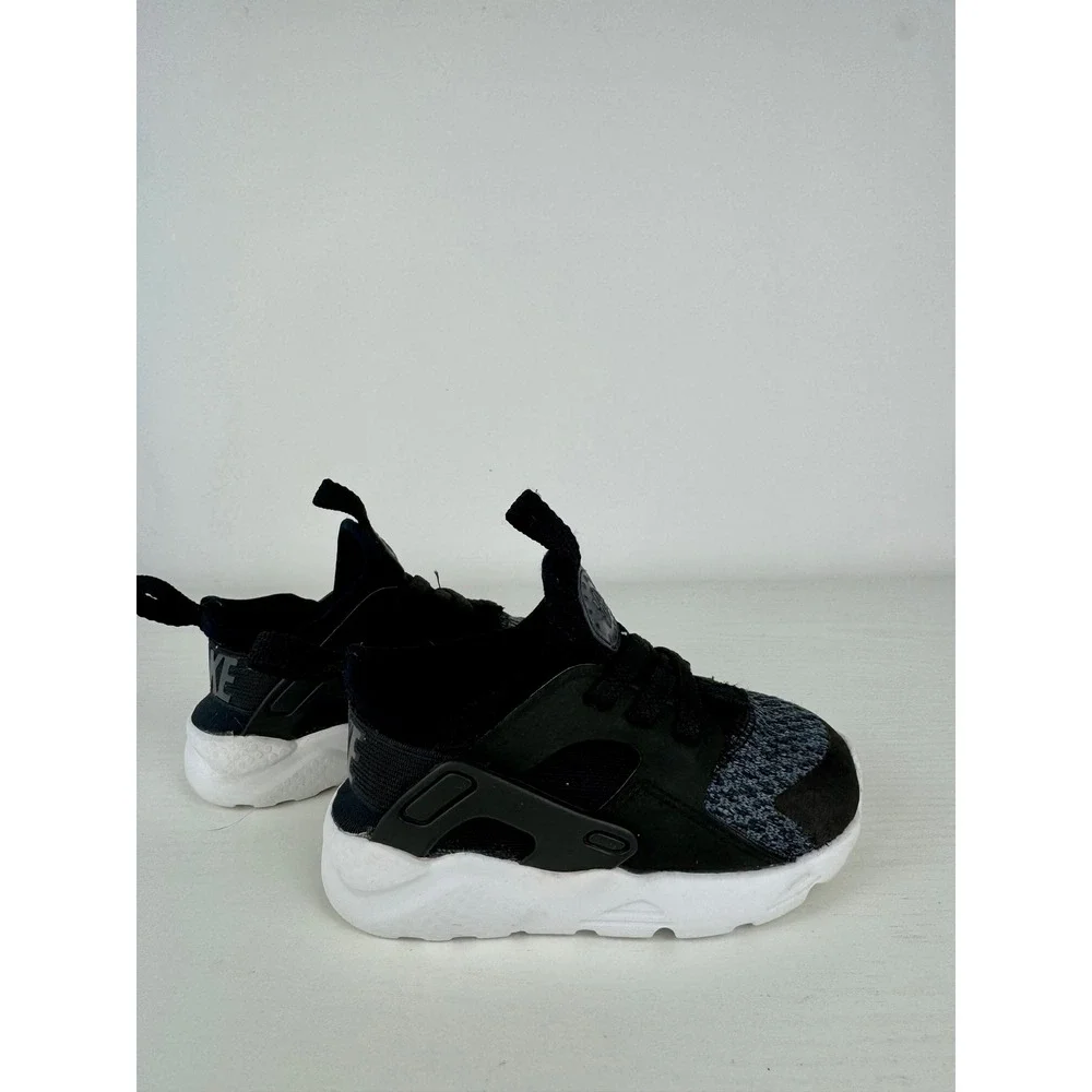 Nike Huarache Run Ultra Black White Toddler Sneakers Boys Girls Size 6C Baby Kid - Picture 2 of 8